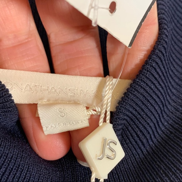 Jonathan Simkhai Beaded Navy Blue Dress Small - Picture 11 of 11